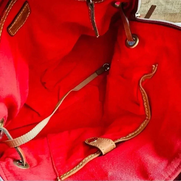 Dooney & Bourne Nylon Doomed Striped Satchel Shoulder Bag - Picture 13 of 13